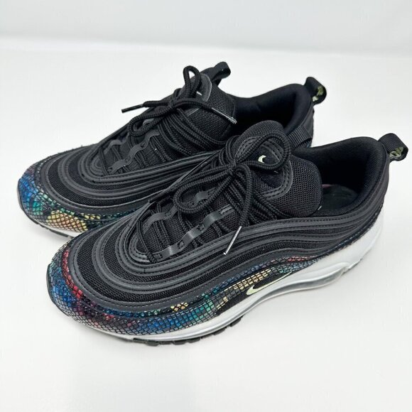 Nike Womens Air Max 97 SE Rainbow Snake Black Multicolor Size 8 - Picture 4 of 11